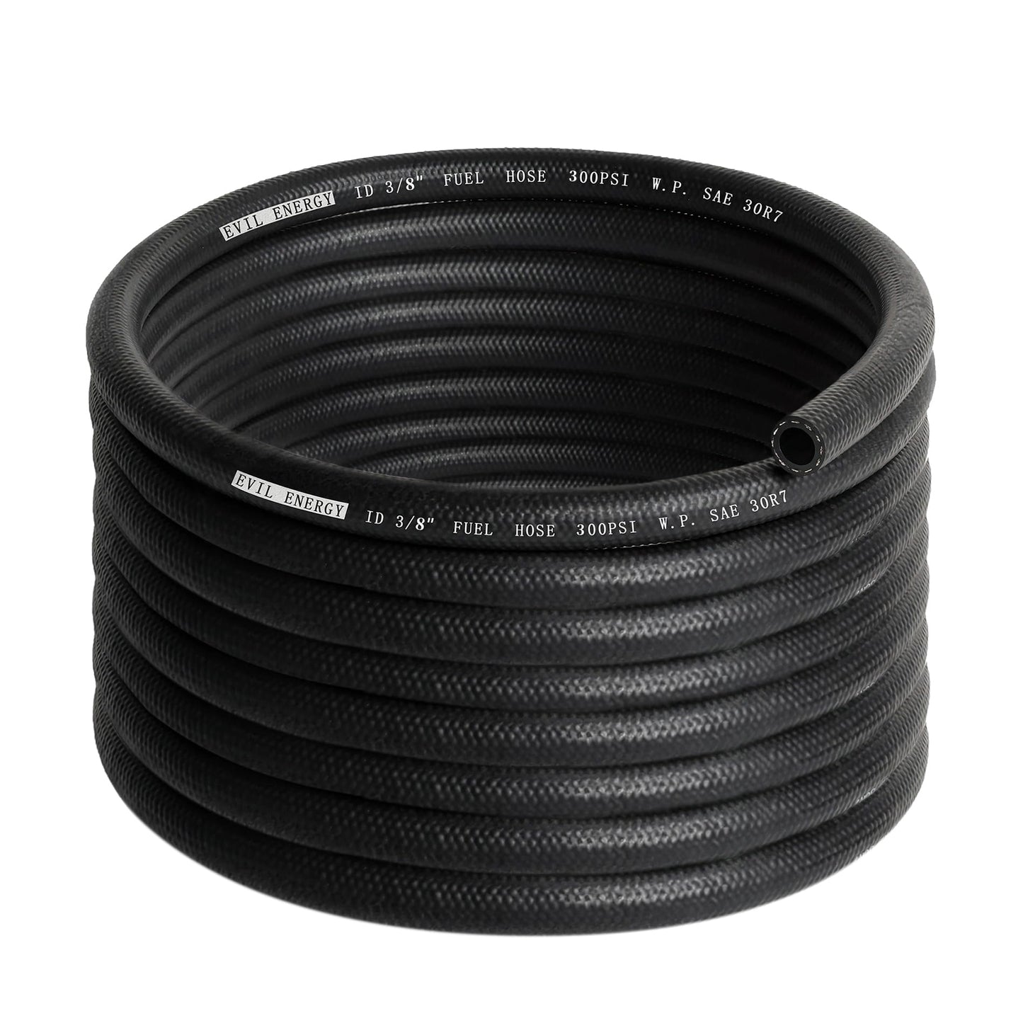 EVIL ENERGY 3/8 Fuel Hose Line Push Lock SAE 30R7 NBR 20FT 300PSI